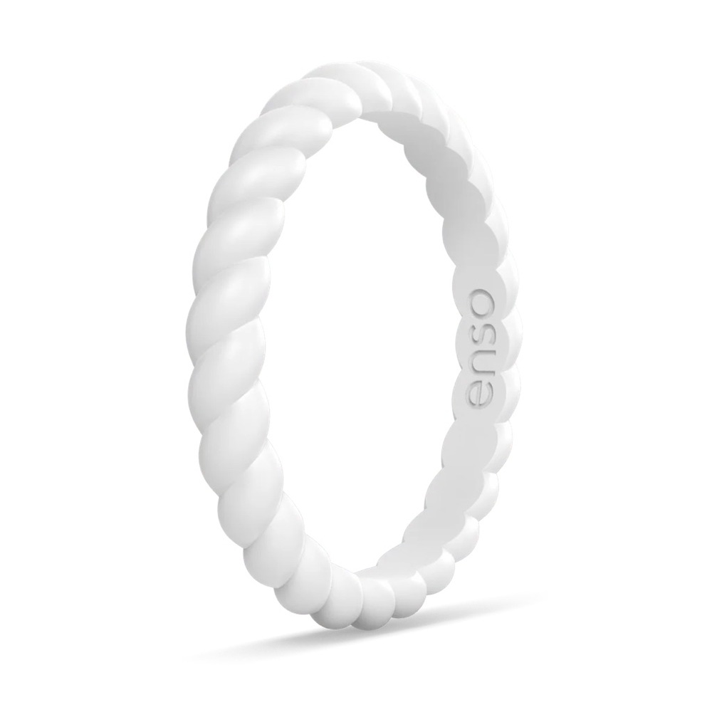 Enso Women’s Braided Stackable Silicone Ring Bundle